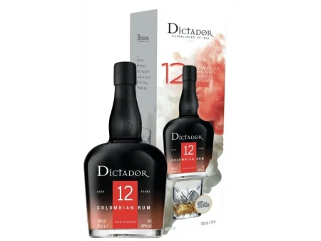 Dictador 12YO se sklenicí 40% 0,7L