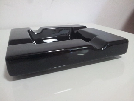 Doutníkový popelník - keramika, černý, 4D