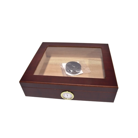 Humidor prosklený červeno-hnědý - 25D