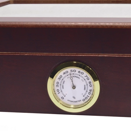 Humidor prosklený červeno-hnědý - 25D