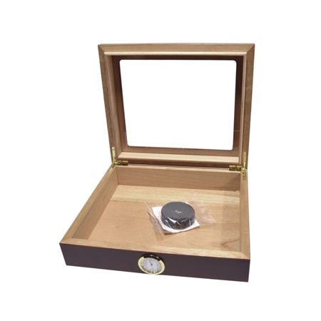 Humidor prosklený červeno-hnědý - 25D