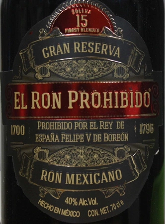 El Ron Prohibido Solera 15y 40% 0,7L