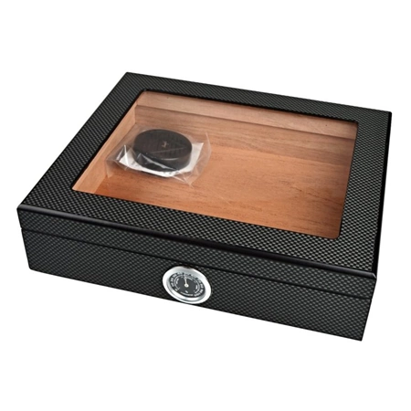 Humidor prosklený carbon - 25D