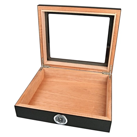Humidor prosklený carbon - 25D