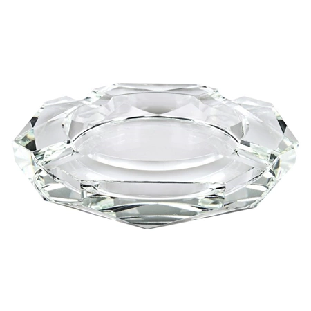 Doutníkový popelník křišťál Octagon 4D - čirý