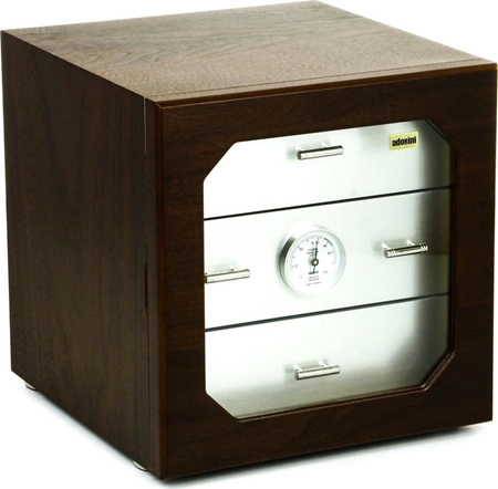 Humidor Adorini Chianti Medium Walnuss/Alu