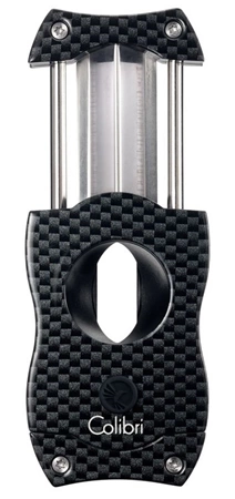 Ořezávač doutníků Colibri V-cut Carbon - Černý