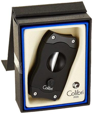 Ořezávač doutníků Colibri V-cut Carbon - Modrý