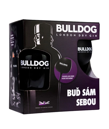 Bulldog Gin 40% 0,7L + sklenice