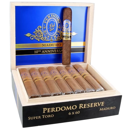 Perdomo 10th Maduro Super Toro box pressed