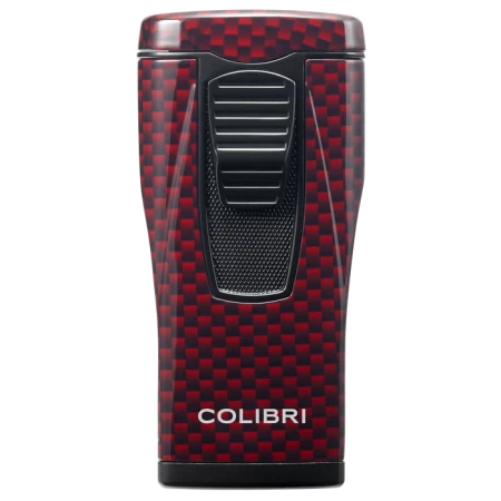 Doutníkový zapalovač Colibri Monaco Carbon Červený
