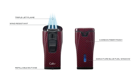 Doutníkový zapalovač Colibri Monaco Carbon Zelený