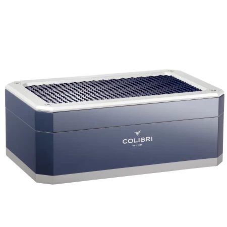 Humidor Colibri Rally - Navy/stříbrný