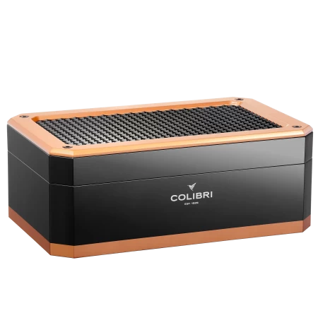 Humidor Colibri Rally - Černý/Rose Gold