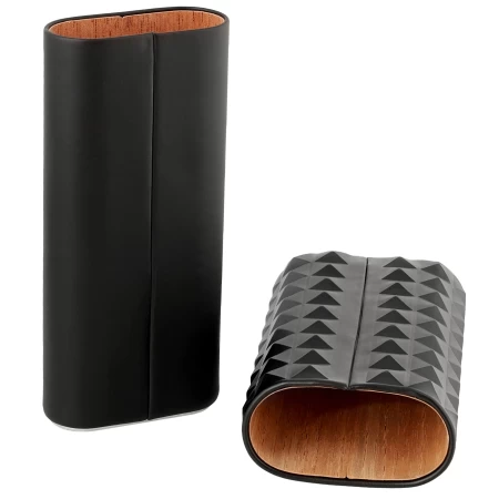 Pouzdro na 3 doutníky Colibri Quasar Triple - černé
