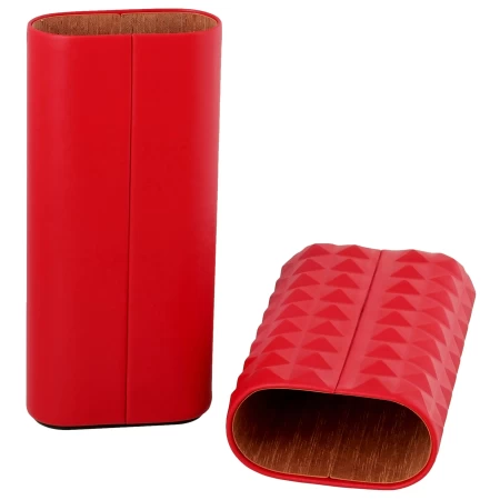 Pouzdro na 3 doutníky Colibri Quasar Triple - červené