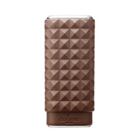 Pouzdro na 3 doutníky Colibri Quasar Triple - hnědé