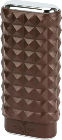 Pouzdro na 3 doutníky Colibri Quasar Triple - hnědé
