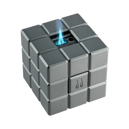 Doutníkový stolní zapalovač Colibri Heritage Cube - gunmetal