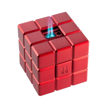 Doutníkový stolní zapalovač Colibri Heritage Cube - červený