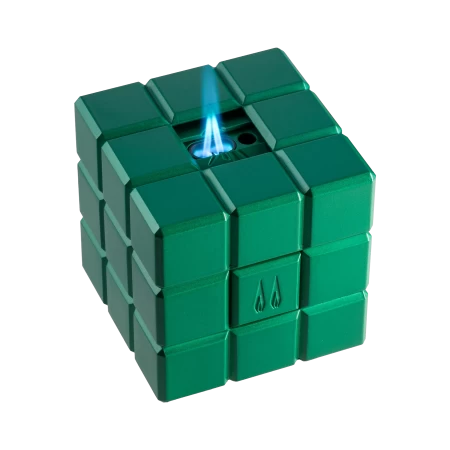 Doutníkový stolní zapalovač Colibri Heritage Cube - zelený
