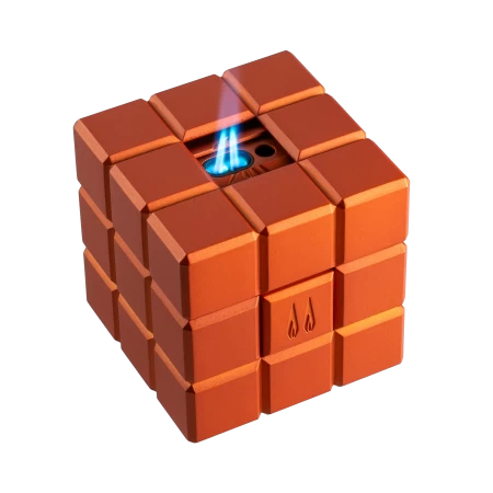 Doutníkový stolní zapalovač Colibri Heritage Cube - oranžový
