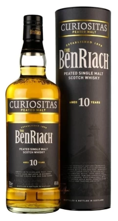 BenRiach Curiositas 10Y Peated Malt 46% 0,7L - Tuba
