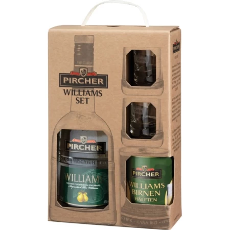 Pircher Williams 40% 0,7 L + 2x sklo + kompot