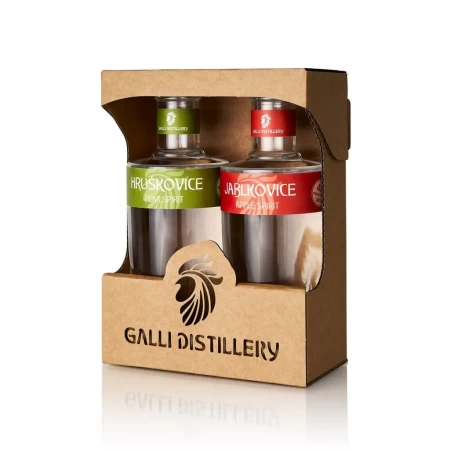 Dárkové balení HRUŠKOVICE 45% a JABLKOVICE 45%  2 x 0,2 L