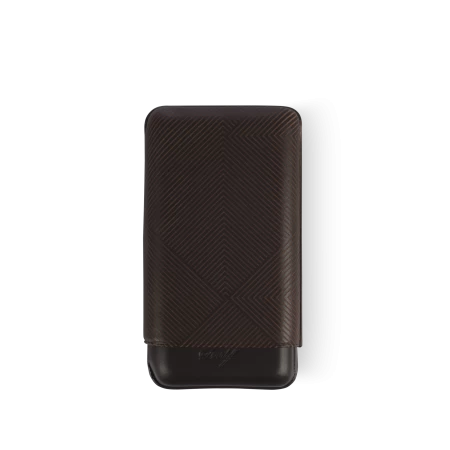 Pouzdro na 3 doutníky Davidoff XL Leaf - hnědé