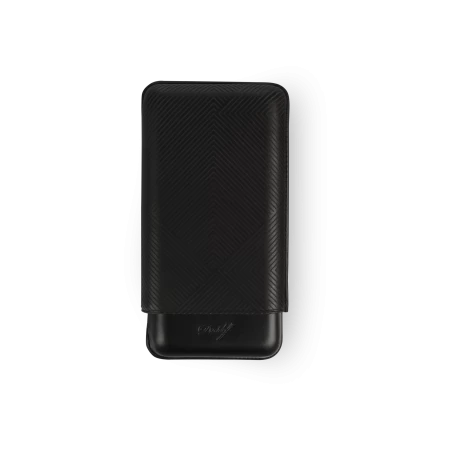 Pouzdro na 3 doutníky Davidoff XL Leaf - černé