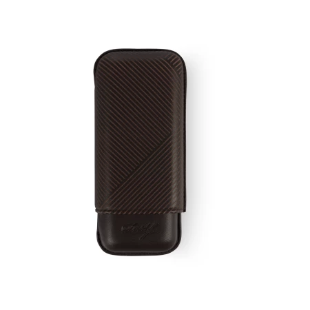 Pouzdro na 2 doutníky Davidoff R Leaf - hnědé