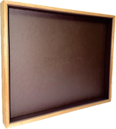 Presenter Davidoff - dřevo/kůže