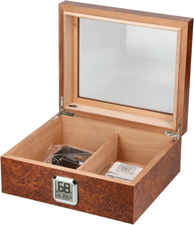 Humidor prosklený - 50D digitální vlhkoměr