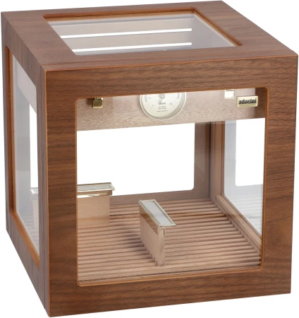 Humidor Adorini Cube Deluxe Walnut