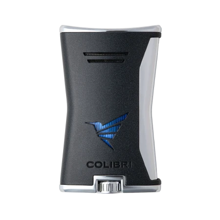 Doutníkový zapalovač Colibri  LI225T2 Slim Černý/Chrom