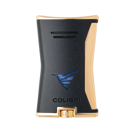 Doutníkový zapalovač Colibri LI225T3 Slim Černý/Zlatý