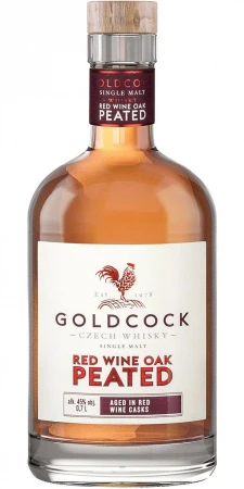 Gold Cock Red Wine Oak PEATED single malt whisky 45% 0,7L